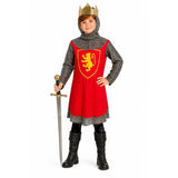 Boys Red Medieval Knight Costume - King Arthur Crusader (Book Week & Halloween Fancy Dress)