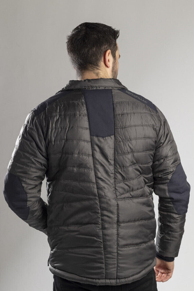 Caterpillar Mens Triton Boreas Quilted Insulated Puffer Jacket - Dark Shadow - Dark Shadow