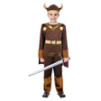 Kids Brown Viking Warrior Costume - Childrens Cape & Belt Set (6-9 & 10-12 Years)