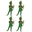 4x Boys Green Elf Costume Bulk Pack - Forest/Nature (Kids Book Week & Halloween Fancy Dress)