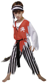 Boys Pirate Costume - Caribbean Buccaneer (Kids Book Week & Halloween Fancy Dress)