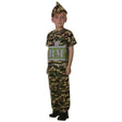 Boys ARMY Costume Kids Military Soldier Camouflage