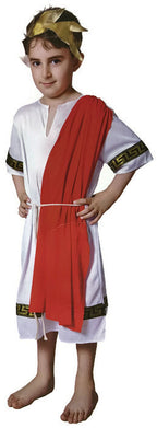 Boys Roman Emperor Costume - Julius Caesar/Greek Toga (Kids Book Week & Halloween Fancy Dress)