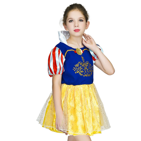 Girls Snow Princess Costume - Kids Book Week & Halloween Fancy Dress