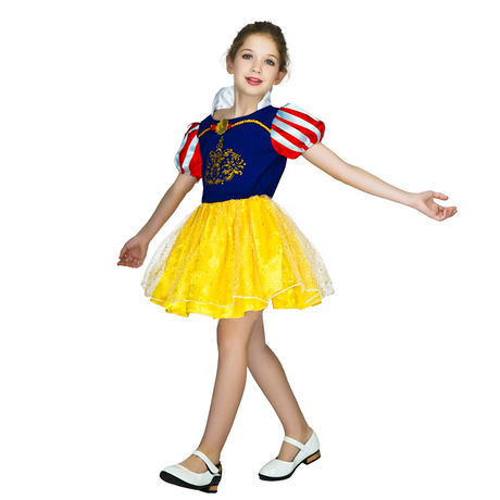 Girls Snow Princess Costume - Kids Book Week & Halloween Fancy Dress