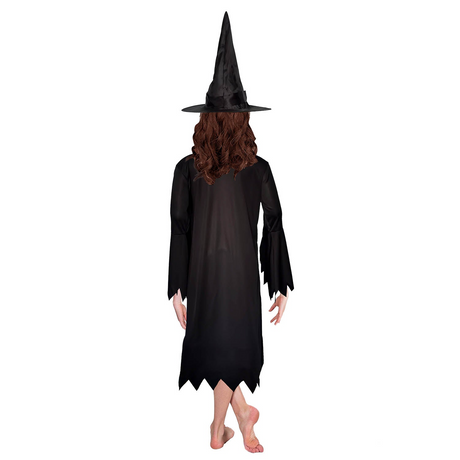 Girls Classic Black Wicked Witch Costume - Kids Halloween & Fancy Dress