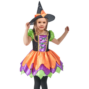 Girls Childrens Deluxe Witch Princess Costume Halloween Kids Book Week
