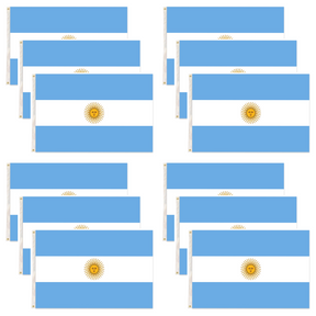 12x Argentina Country Flag Bulk - Heavy Duty Argentinian Flag (150cm x 90cm)