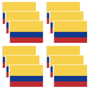 12x Colombia Country Flag Bulk - Heavy Duty Colombian Flag (150cm x 90cm)