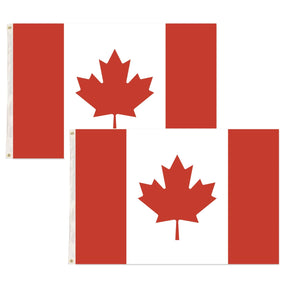 2x Canada Country Flag - Heavy Duty Maple Leaf Canadian Flag (150cm x 90cm)