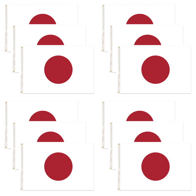 12x Japan Country Flag Japanese Heavy Duty - 150cm x 90cm