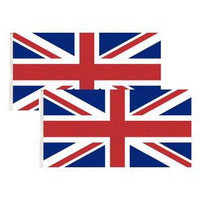 2x United Kingdom Country Flag - Heavy Duty Union Jack British Flag (150cm x 90cm)