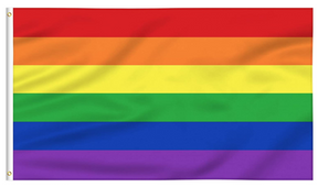 Rainbow Gay Pride Flag - Deluxe Outdoor Banner w/ Metal Eyelets (150x90cm)