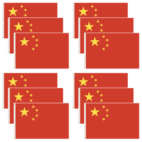 12x China Country Flag Bulk - Heavy Duty Chinese Flag (150cm x 90cm)