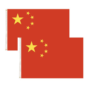 2x China Country Flag - Heavy Duty Chinese Flag (150cm x 90cm)