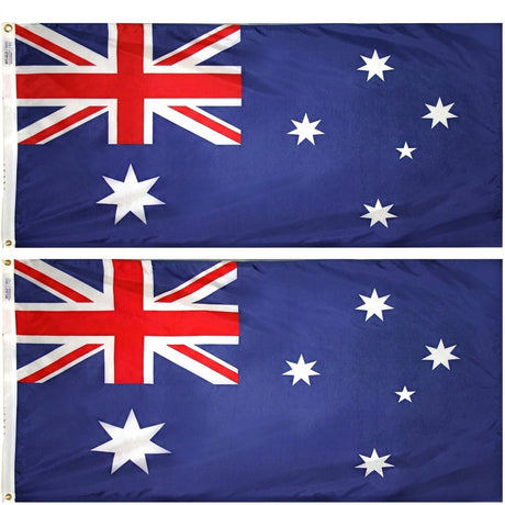 2x Large Australia Flag - Australian National Flag (180 x 90cm)