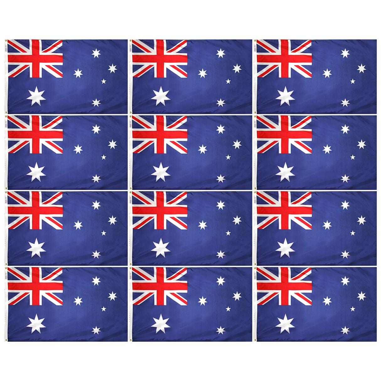 12x Small Australia Flag Bulk Pack - Australian National Flag (108 x 54cm)