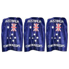 3x Australian Flag Cape Pack - Aussie Costume Wrap