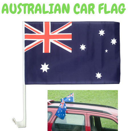 12x Australia Car Flag w/ Window Clips Bulk Pack (30x45cm)