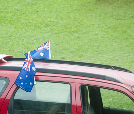 12x Australia Car Flag w/ Window Clips Bulk Pack (30x45cm)