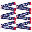 6x Australia National Scarf Bulk Pack - Aussie Party Accessory & Souvenir