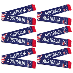 6x Australia National Scarf Bulk Pack - Aussie Party Accessory & Souvenir