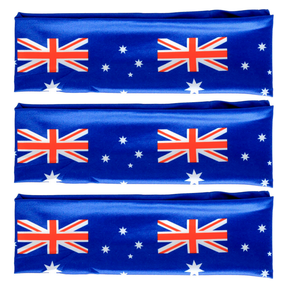 3x Blue Australia Flag Headband Pack - Aussie Tennis & Cricket Accessory