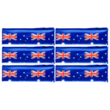 6x Blue Australia Flag Headband Bulk Pack - Aussie Tennis & Cricket Accessory