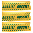 3x Green & Gold Aussie Headband Pack - Australia Tennis & Cricket Accessory