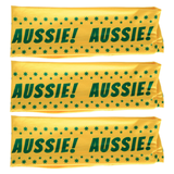 3x Green & Gold Aussie Headband Pack - Australia Tennis & Cricket Accessory