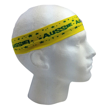 3x Green & Gold Aussie Headband Pack - Australia Tennis & Cricket Accessory
