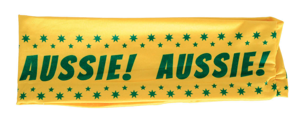 Australia Flag Headband Tennis Cricket Australia Day Aussie Costume in Green/Gold