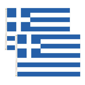 2x Greece Country Flag - Heavy Duty Greek Flag (150cm x 90cm)