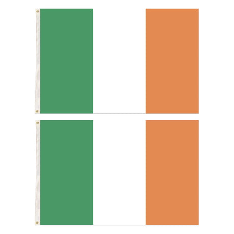 2x Ireland Irish Country Flags Heavy Duty Outdoor St Patricks Day - 150cm x 90cm