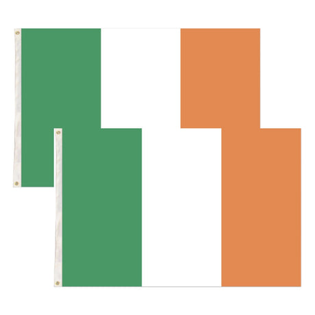 2x Ireland Irish Country Flags Heavy Duty Outdoor St Patricks Day - 150cm x 90cm