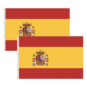2x Spain Country Flag - Heavy Duty Spanish Flag (150cm x 90cm)