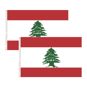 2x Lebanon Country Flag - Heavy Duty Lebanese Flag (150cm x 90cm)