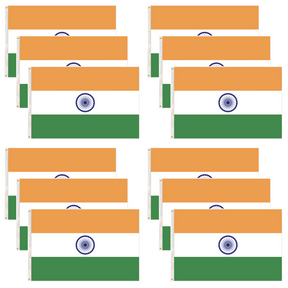 12x India Country Flag Bulk - Heavy Duty Indian Flag (150cm x 90cm)