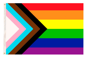 Rainbow Progress Gay Pride Flag - Deluxe LBBTQ+ Banner (150x90cm)