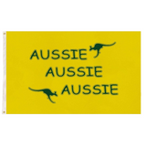 12x Australia Aussie Yellow Flag w/ Kangaroo & Eyelets Bulk Pack - 90x150cm