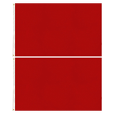 2x Plain Red Flag Pack - School Colours/Houses - Sports Days (90x150cm)