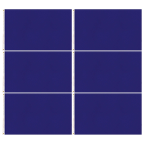 6x Plain Blue Flag Bulk Pack - School Colours/Houses - Sports Days (90x150cm)
