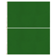 2x Plain Green Flag Pack - School Colours/Houses - Sports Days (90x150cm)