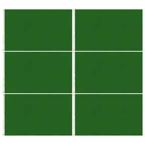 6x Plain Green Flag Bulk Pack - School Colours/Houses - Sports Days (90x150cm)