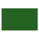 2x Plain Green Flag Pack - School Colours/Houses - Sports Days (90x150cm)