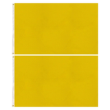 2x Plain Yellow Flag Pack - School Colours/Houses - Sports Days (90x150cm)