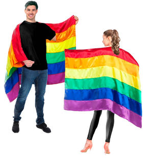 Rainbow Flag Cape - Gay Pride Costume/LGBT Fancy Dress Party