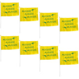 Aussie Hand Flags - 8 Pack (14x21cm) | Yellow Durable Australia Flag
