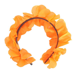 Orange Hawaiian Flower Headband Wreath - Tropical Luau (Costume Accessory)