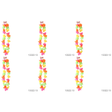 6x 40cm HAWAIIAN LEI Bulk Pack - Tropical Beach Luau Party - Red/Yellow/Green Garland Flowers